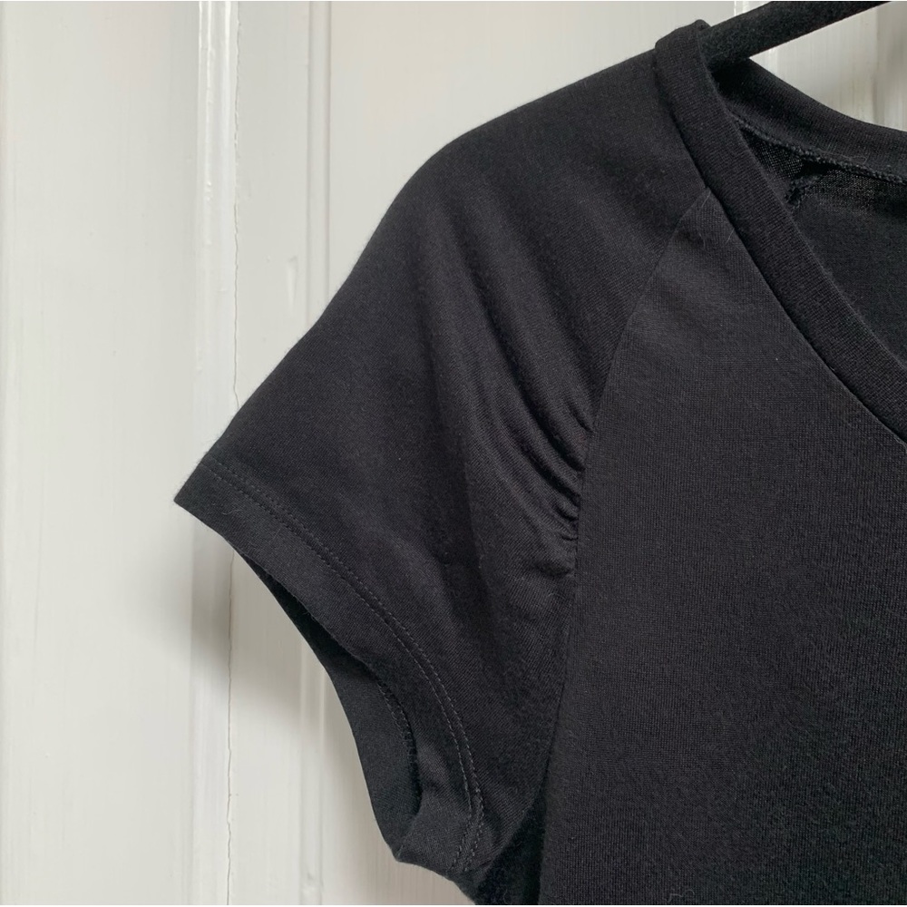 THE NORTH FACE MOISTURE WICKING BLACK ATHLETIC SHORT SLEEVE CYCLING SHIRT SIZE M - Picture 6 of 7
